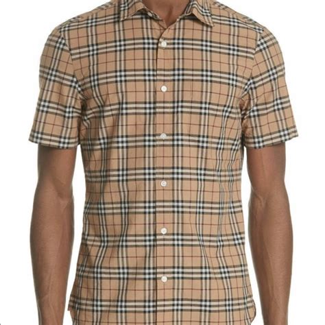 burberry short sleeve shirt vintage|burberry short sleeve button up.